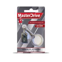 Mini Pendrive 64GB Tipo Chaveiro MasterDrive Platinum