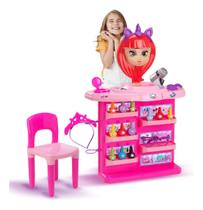 Mini Penteadeira Infantil Meg C/ Cadeira e Acessorios Magic Toys