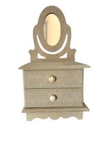 Mini Penteadeira Organizadora Bijuterias 2 Gavetas Com Pezinho