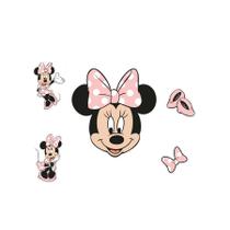 Mini Personagens Decorativos - Minnie Mouse Rosa - 12 unidades - Regina - Rizzo Mini Personagens Decorativos - Minnie Mouse Rosa - 12 unidades - Regina - Rizzo