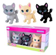 Mini Pets Barbie 3 Gatas De Brinquedo Mattel Kit Gatinhas