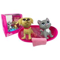 Mini Pets Barbie Hora do Banho com Banheira e Acessórios Mini Gata e Mini Taffy Pupee Mini Pets Barbie Hora do Banho com Banheira e Acessórios Mini Gata e Mini Taffy Pupee