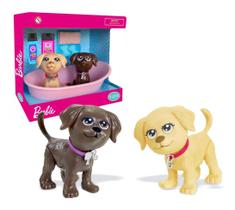 Mini Pets Cachorros Da Barbie Hora Do Banho C/ Banheira