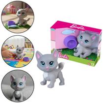 Mini Pets Com Acessórios Barbie Mini Gata Cuidados Pupee