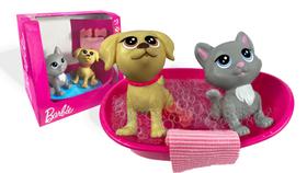 Mini Pets Da Barbie - Hora Do Banho - Mini Gata e Mini Taffy - Mattel Mini Pets Da Barbie - Hora Do Banho - Mini Gata e Mini Taffy - Mattel