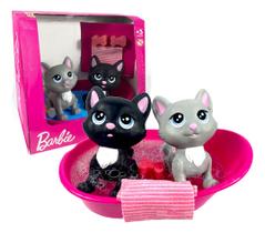 Mini Pets da Barbie Hora do Banho Mini Gata - Pupee