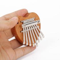 Mini piano Kalimba Thumb de 8 teclas de madeira em forma de coração
