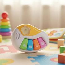 Mini Piano Musical Baby Brinquedos Para Bebes Luz E Som Infantil Educativo Piano Blister Musical