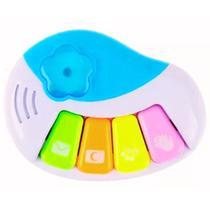 Mini piano teclado musical emite som e luz para bebês - bee toys