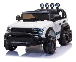 Mini Pickup Elétrica Infantil 6 Rodas Potente Branca 12v Luz Mini Pickup Elétrica Infantil 6 Rodas Potente Branca 12v Luz