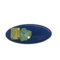 Mini Pinça Cabelo Arredonda de Pedras Azul F191 Azul Pinupz