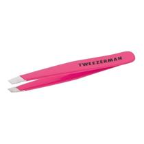 Mini Pinça Inclinada Tweezerman Rosa Neon - Aço Inoxidável