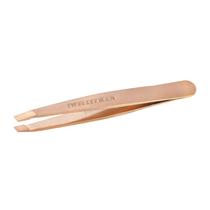 Mini Pinça Inclinada Tweezerman Rose Gold para Sobrancelhas