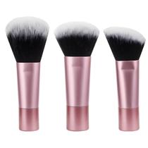 Mini Pincéis De Maquiagem Portáteis Conjunto 3pcs Blush Contorno Fundação Pó Solto Pincéis Curtos