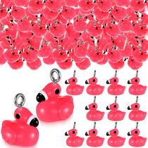 Mini pingentes de resina Landical Flamingo, 100 unidades, rosa, 1,5 x 1,3 cm Mini pingentes de resina Landical Flamingo, 100 unidades, rosa, 1,5 x 1,3 cm