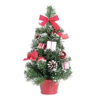 Mini Pinheiro Decorado Vermelho e Verde 40cm - 01 unidade - Eucalipto - Cromus Natal - Rizzo