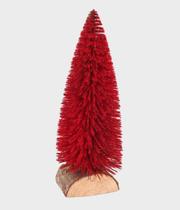 Mini pinheiro decorativo 25cm vermelho