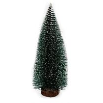 Mini Pinheiro Nevado Com Base Enfeite Natal Verde 30cm Mini Pinheiro Nevado Com Base Enfeite Natal Verde 30cm