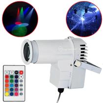 Mini Pinspot RGB 15w LED Holofote Festa Baladinha e Casamentos 16 Cores - 194882BR