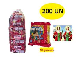 Mini Pipoca Doce Com 200 Unidades De 10Gr Cosme Damião