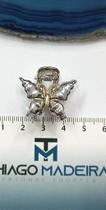 Mini Piranha de Borboleta em Metal Niquelado e Dourado - 1 Unidade