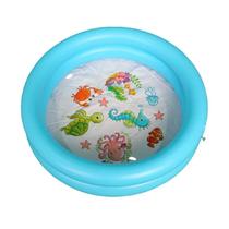 Mini Piscina Banheira Infantil 40 Litros Fundo Do Mar AZUL Inflável e Resistente