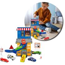 Mini Pista Estacionamento De Brinquedo Com 12 Peças Mini Pista Estacionamento De Brinquedo Com 12 Peças