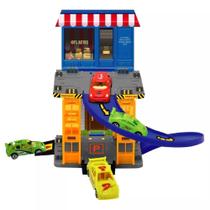Mini Pista Estacionamento Infantil com Carrinho e Sinalização 12 Peças