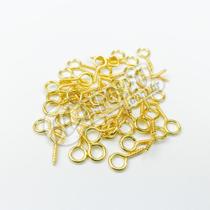 Mini Pitão Rosqueável Dourado 5x10mm Piton - 50 peças