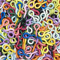 Mini Pitão Rosqueável Metal Colorido 10x5mm 100pçs 20g Artesanato Bijuteria