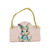 Mini Placa Decorativa Metálica de Páscoa 9,5cm