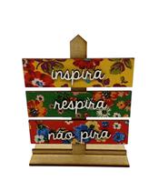 Mini Placa Inspira Respira Não Pira Wersen 14X11X4Cm