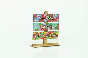 Mini Placa Tudo posso Naquele que me fortalece 14X11X4CM