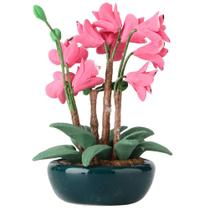 Mini Plant Fairy Garden, flor em miniatura, rosa para casa de bonecas