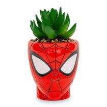 Mini plantador Toynk Marvel Comics Spider-Man Ceramic de 8 cm com suculenta