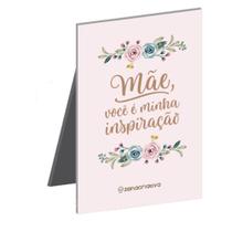 Mini Plaquinha De Vidro Mãe Me Inspira 12X8cm Zona Criativa