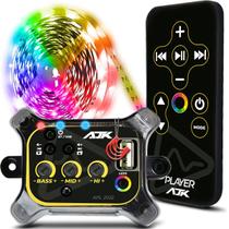Mini Player Bluetooth Mp3 USB Pendrive Com Fita LED - Caixa Bob Trio Paredao AJK Serie 2 APL-2022