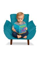 Mini Poltrona Cadeira Infantil de Criança Suede Azul Claro Pés Palito Mini Poltrona Cadeira Infantil de Criança Suede Azul Claro Pés Palito