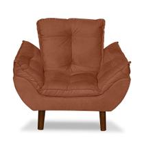 Mini Poltrona Cadeira Infantil de Criança Suede Terracota Pés Palito Mini Poltrona Cadeira Infantil de Criança Suede Terracota Pés Palito
