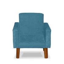 Mini Poltrona Cadeira Infantil Nina de Criança Suede Azul Claro Pés Palito Mini Poltrona Cadeira Infantil Nina de Criança Suede Azul Claro Pés Palito
