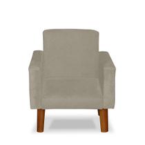 Mini Poltrona Cadeira Infantil Nina de Criança Suede Bege Pés Palito Mini Poltrona Cadeira Infantil Nina de Criança Suede Bege Pés Palito