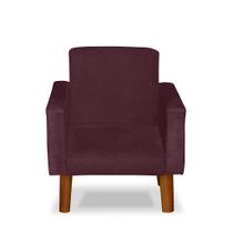 Mini Poltrona Cadeira Infantil Nina de Criança Suede Bordo Pés Palito Mini Poltrona Cadeira Infantil Nina de Criança Suede Bordo Pés Palito