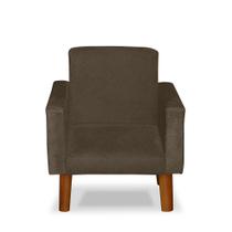 Mini Poltrona Cadeira Infantil Nina de Criança Suede marrom Pés Palito Mini Poltrona Cadeira Infantil Nina de Criança Suede marrom Pés Palito