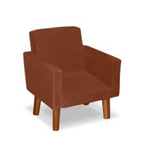 Mini Poltrona Cadeira Infantil Nina de Criança Suede Terracota Pés Palito Mini Poltrona Cadeira Infantil Nina de Criança Suede Terracota Pés Palito