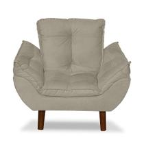 Mini Poltrona Cadeira Opala Infantil De Criança Suede Bege Mini Poltrona Cadeira Opala Infantil De Criança Suede Bege