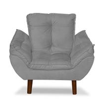 Mini Poltrona Cadeira Opala Infantil De Criança Suede Cinza Claro Mini Poltrona Cadeira Opala Infantil De Criança Suede Cinza Claro