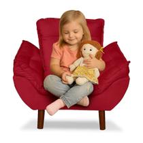 Mini Poltrona Cadeira Opala Infantil De Criança Suede