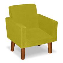 Mini Poltrona Decorativa Infantil Nina Suede Amarelo LM Decor Mini Poltrona Decorativa Infantil Nina Suede Amarelo LM Decor