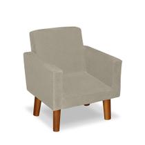 Mini Poltrona Decorativa Infantil Nina Suede Bege LM Decor Mini Poltrona Decorativa Infantil Nina Suede Bege LM Decor