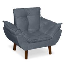 Mini Poltrona Decorativa Infantil Suede Azul Turquesa LM Decor